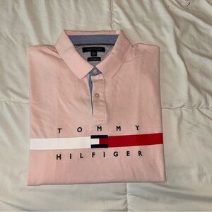 Tommy Hilfiger Light Pink Polo Shirt with Logo